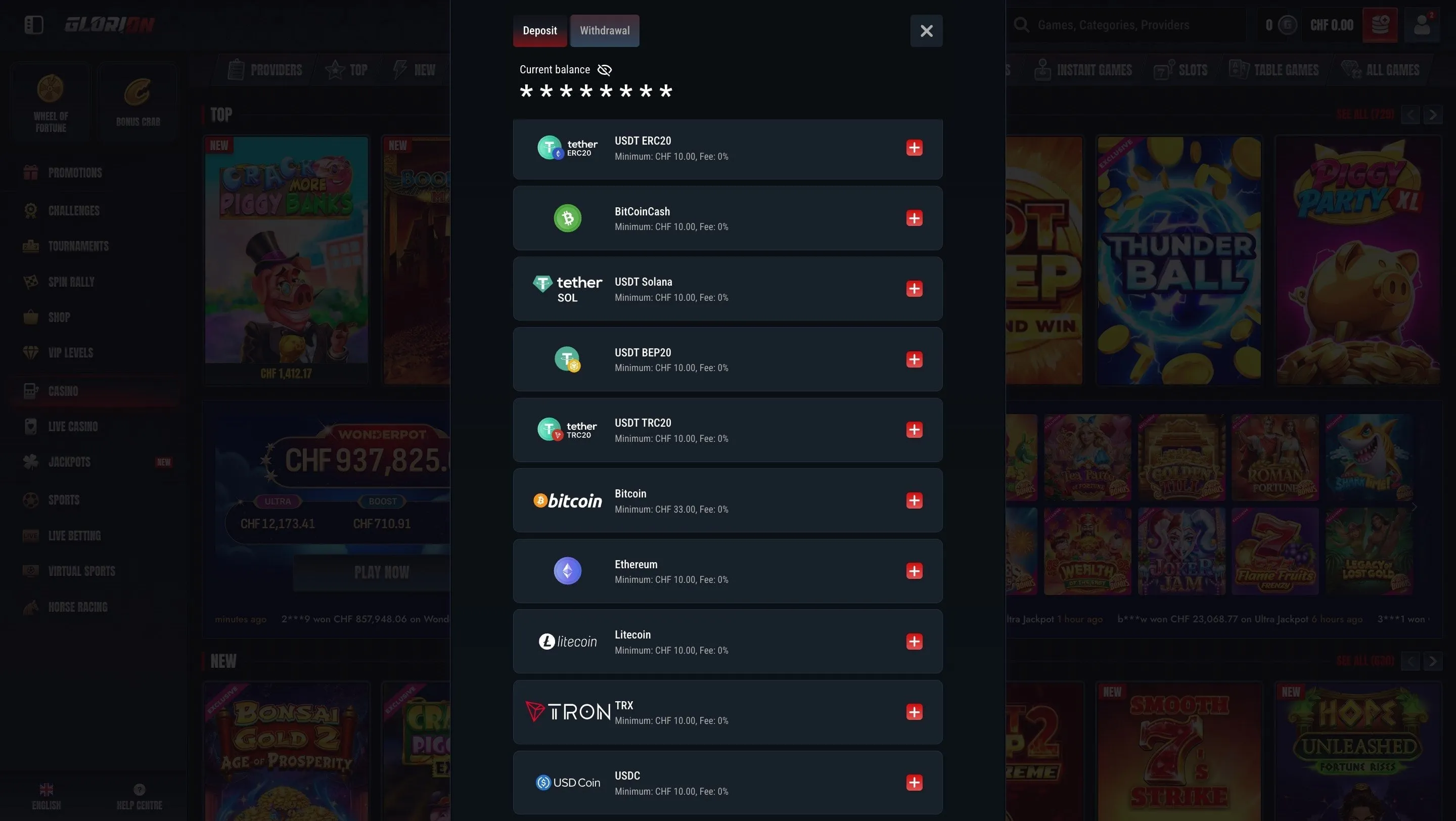 Glorion Crypto Casino Glorion Bitcoin Casino